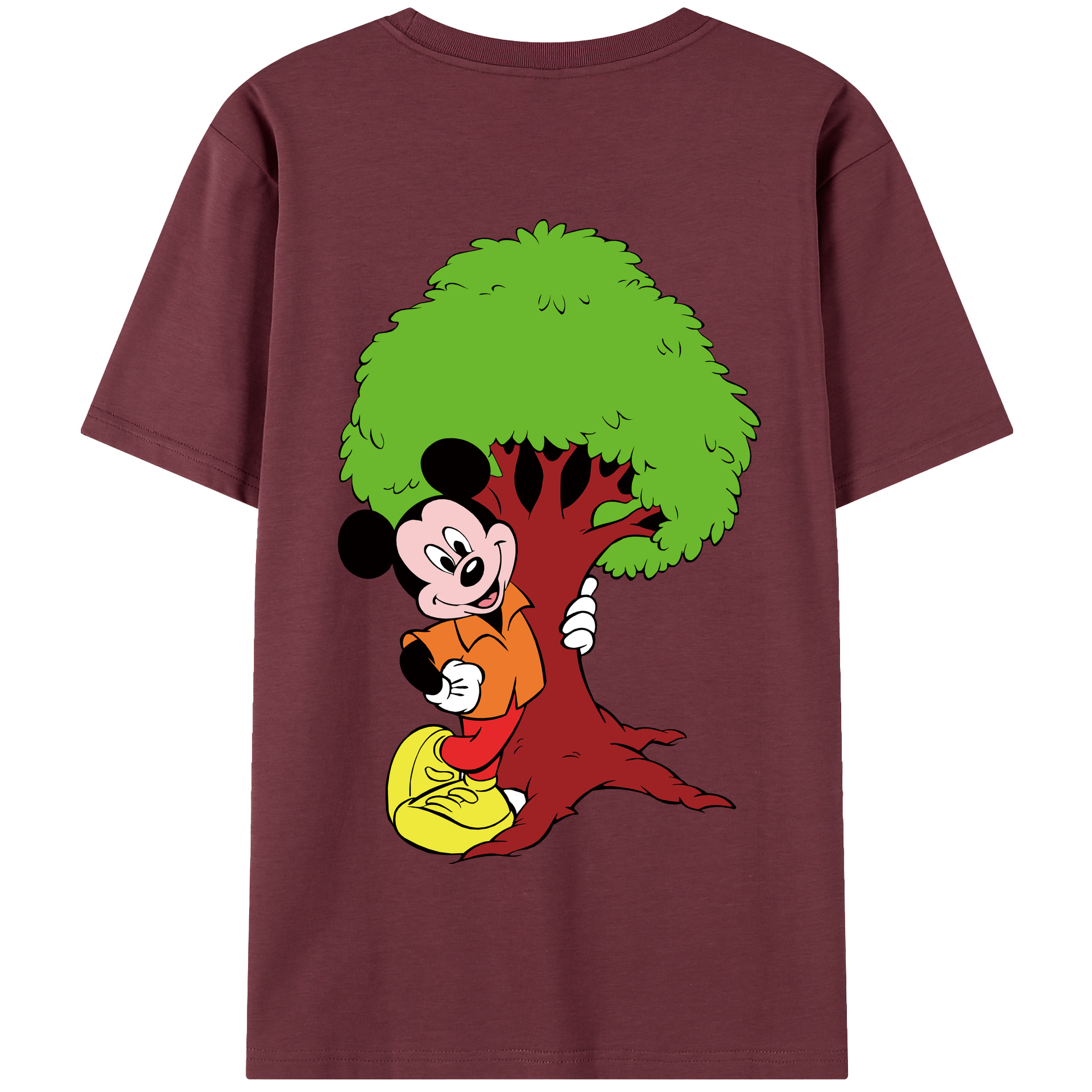 （画像用） ミッキーマウス Mickey Mouse 綿100％半袖Tシャツ（背面プリント）